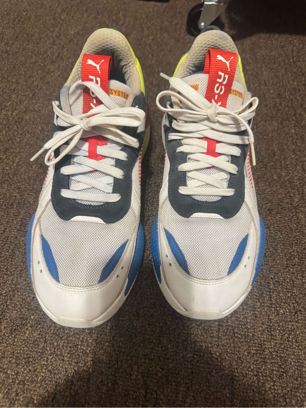 Puma Men’s Sneakers — White, Blue, Black, Red, Yellow